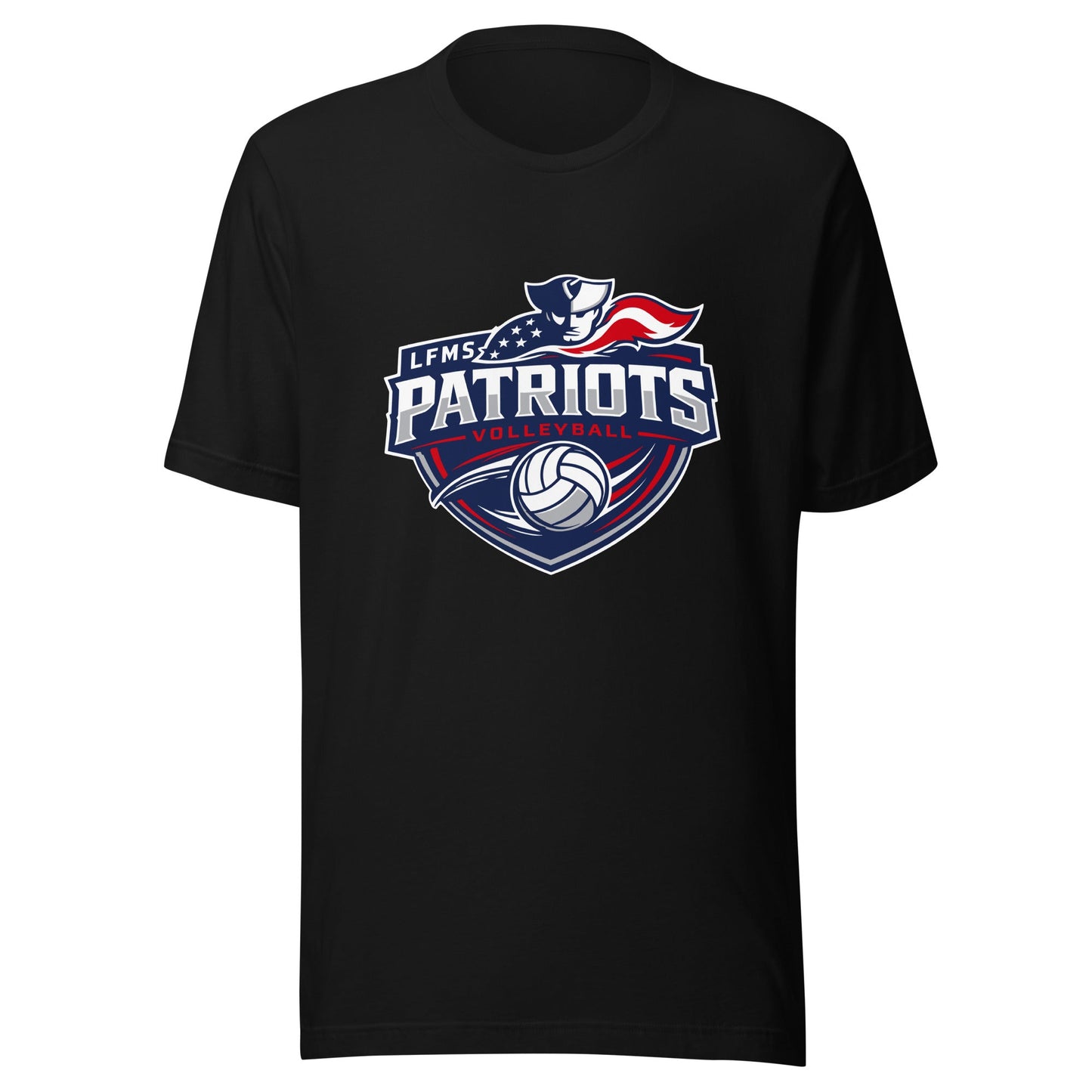 Performance | T-Shirt | LFMS Athletics | Patriots Volleyball Logo
