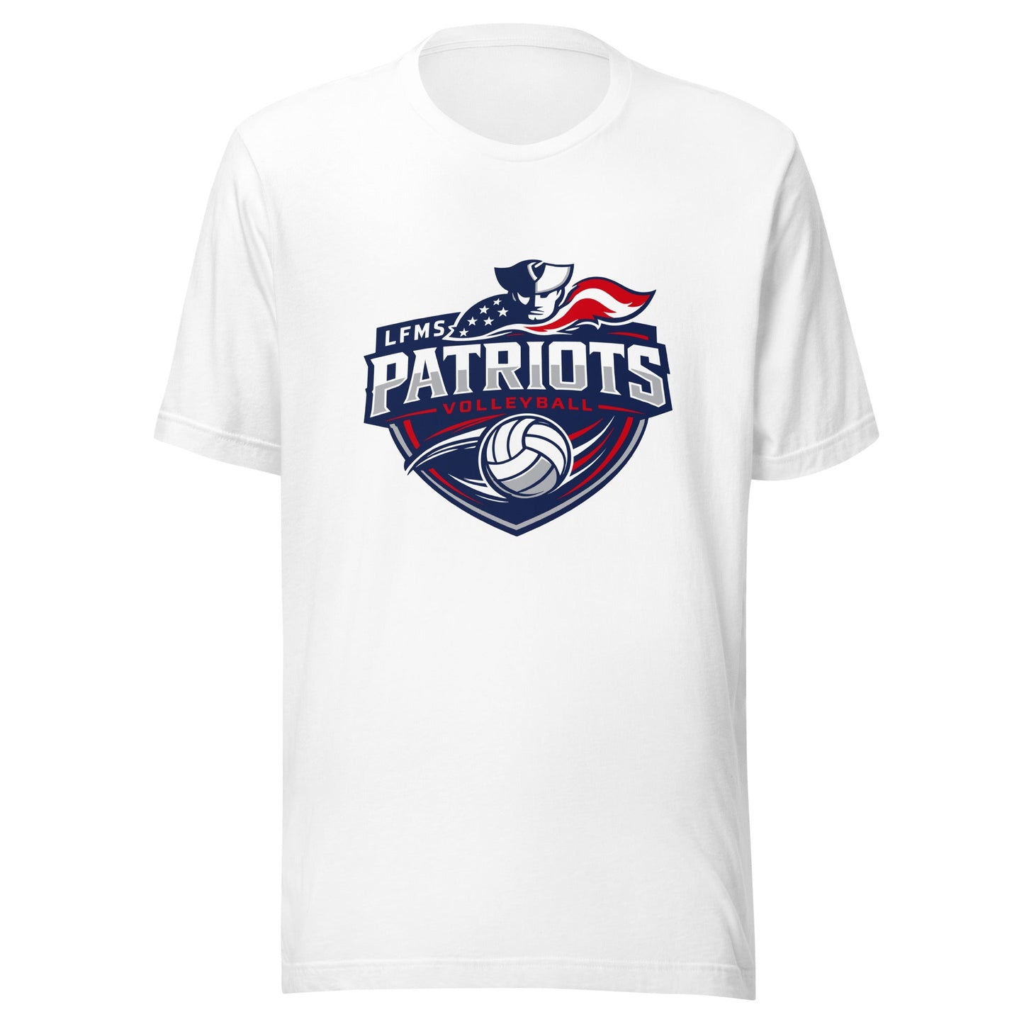 Performance | T-Shirt | LFMS Athletics | Patriots Volleyball Logo