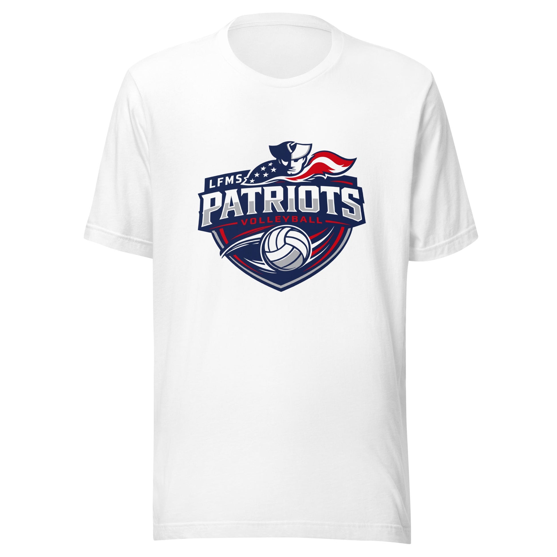 Performance | T-Shirt | LFMS Athletics | Patriots Volleyball Logo