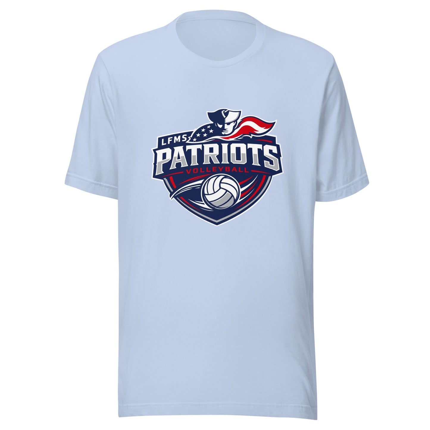 Performance | T-Shirt | LFMS Athletics | Patriots Volleyball Logo