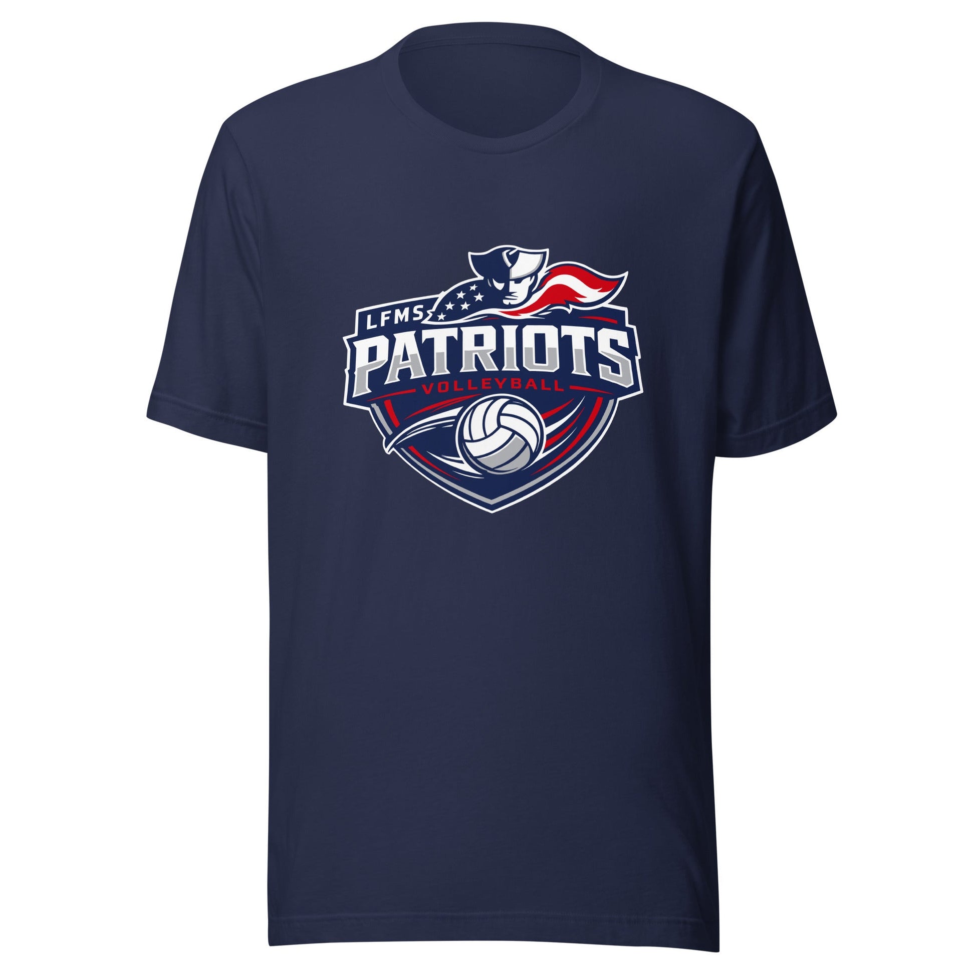 Performance | T-Shirt | LFMS Athletics | Patriots Volleyball Logo