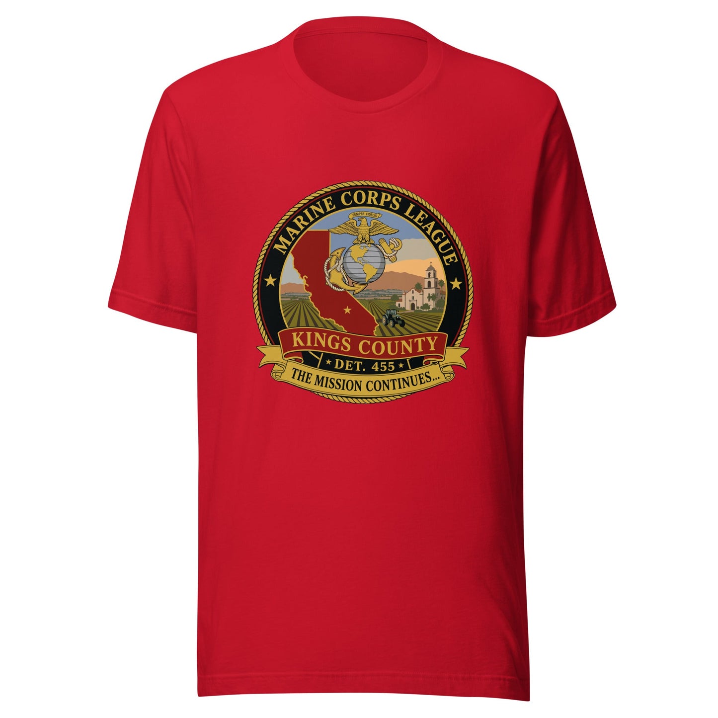 Performance | T-Shirt | Marine Corps League kings County Det 455 | Shield Logo