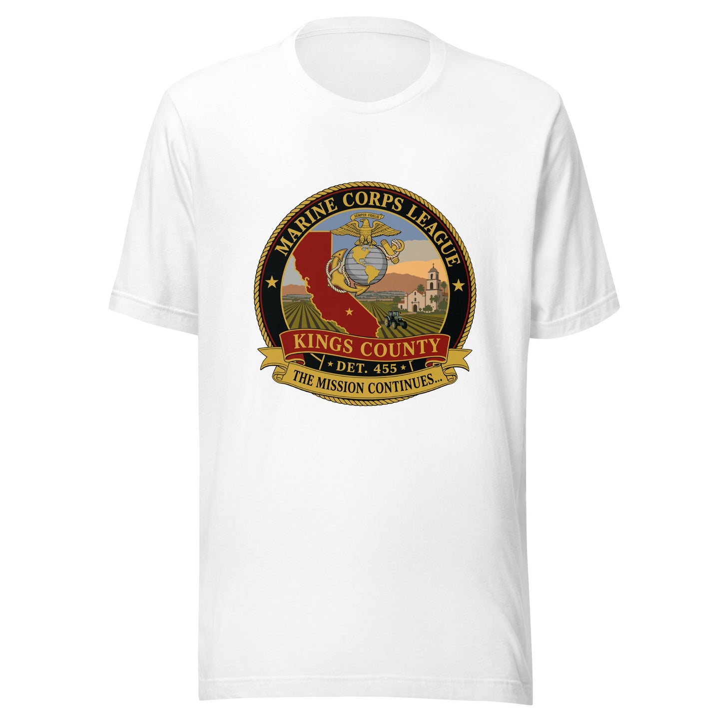 Performance | T-Shirt | Marine Corps League kings County Det 455 | Shield Logo