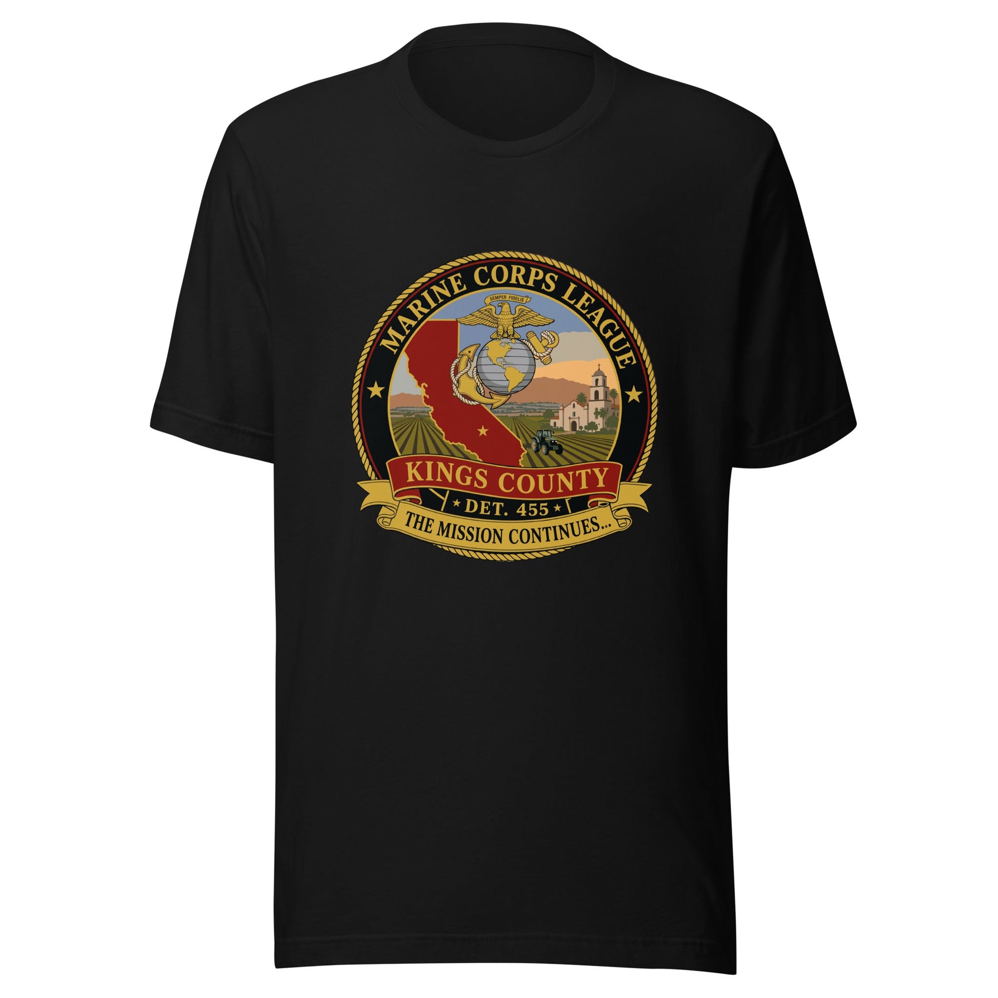 Performance | T-Shirt | Marine Corps League kings County Det 455 | Shield Logo