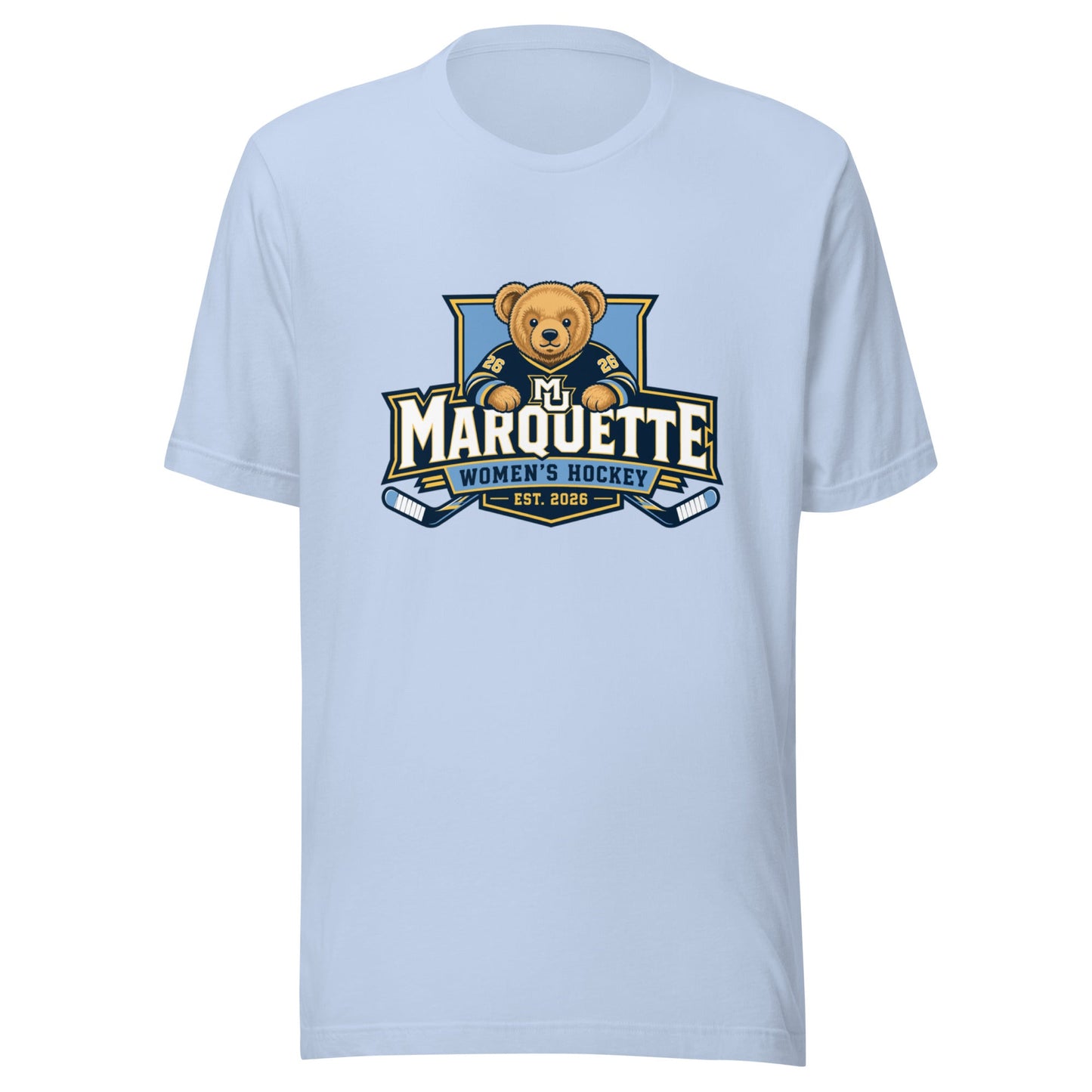 Performance | T-Shirt | Marquette University Women's Hockey | Bear Athletics Logo