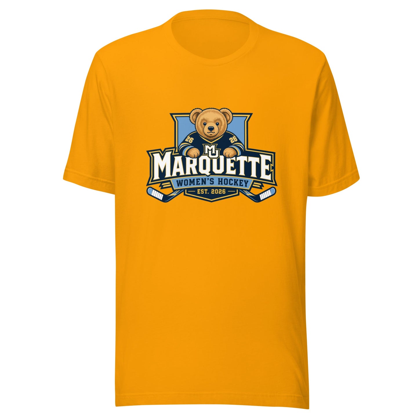 Performance | T-Shirt | Marquette University Women's Hockey | Bear Athletics Logo