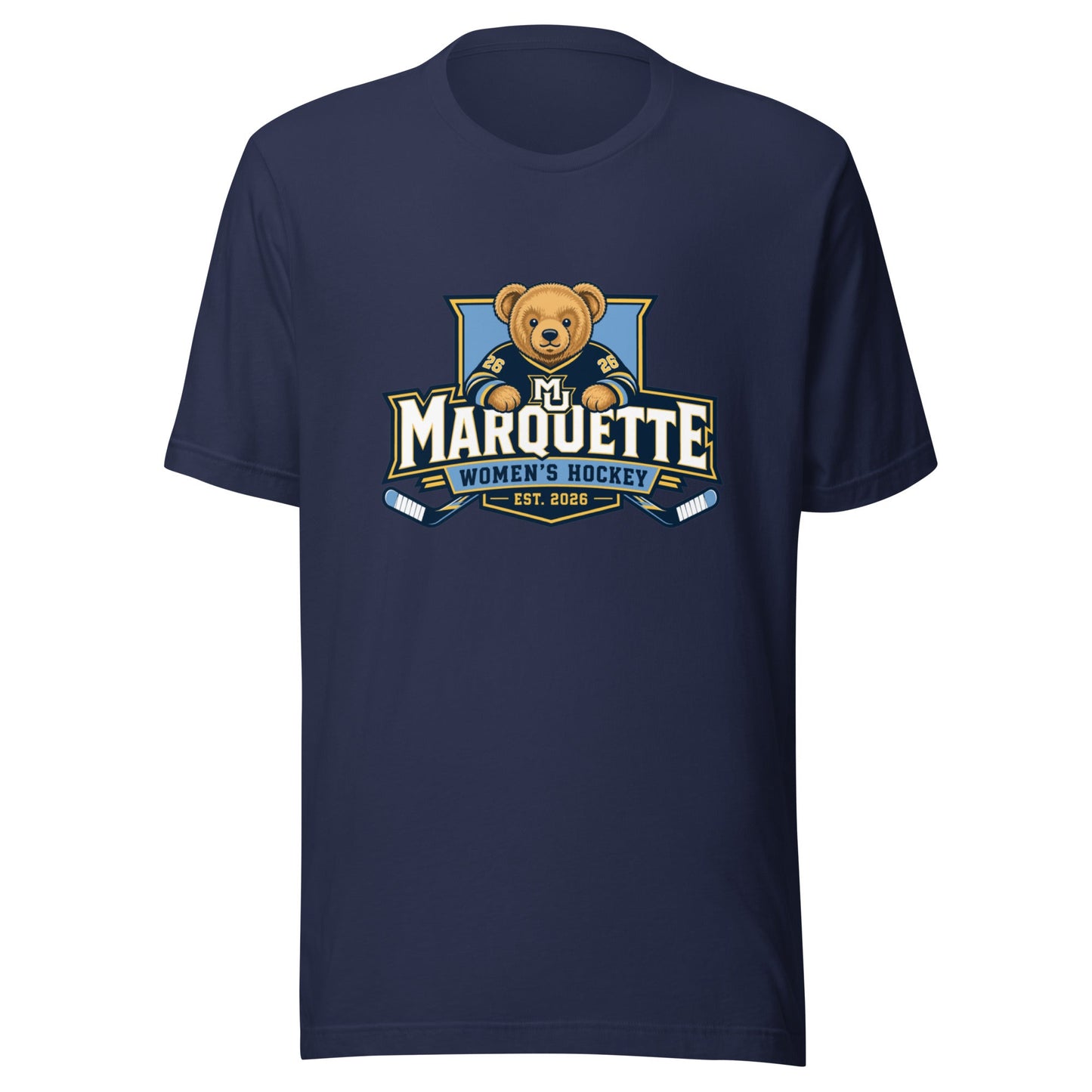 Performance | T-Shirt | Marquette University Women's Hockey | Bear Athletics Logo