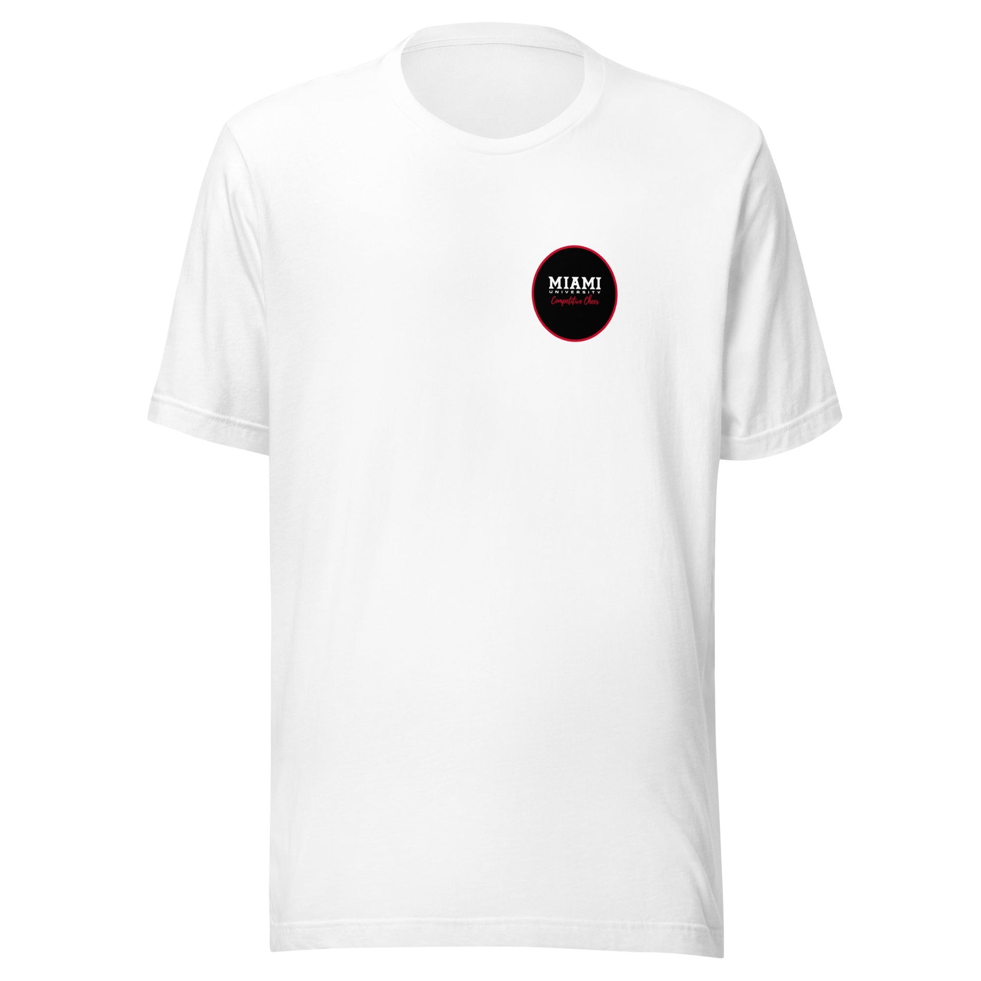 Performance | T-Shirt | Miami University Competitive Cheer Team | Badge Logo