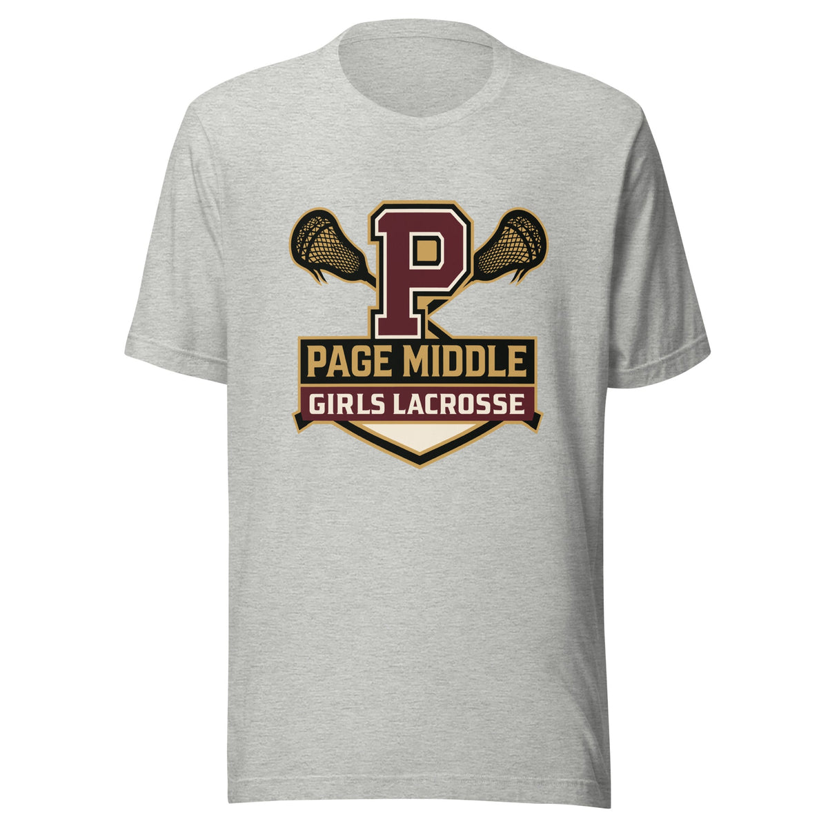 Performance | T-Shirt | Page Middle Girls Lacrosse | Block P Logo