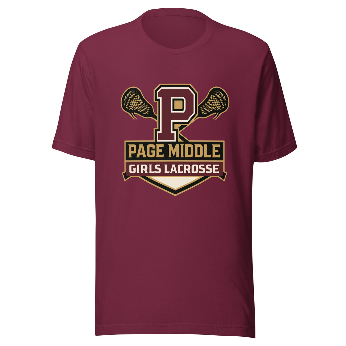 Performance | T-Shirt | Page Middle Girls Lacrosse | Block P Logo