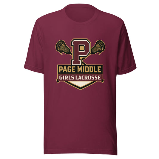 Performance | T-Shirt | Page Middle Girls Lacrosse | Block P Logo