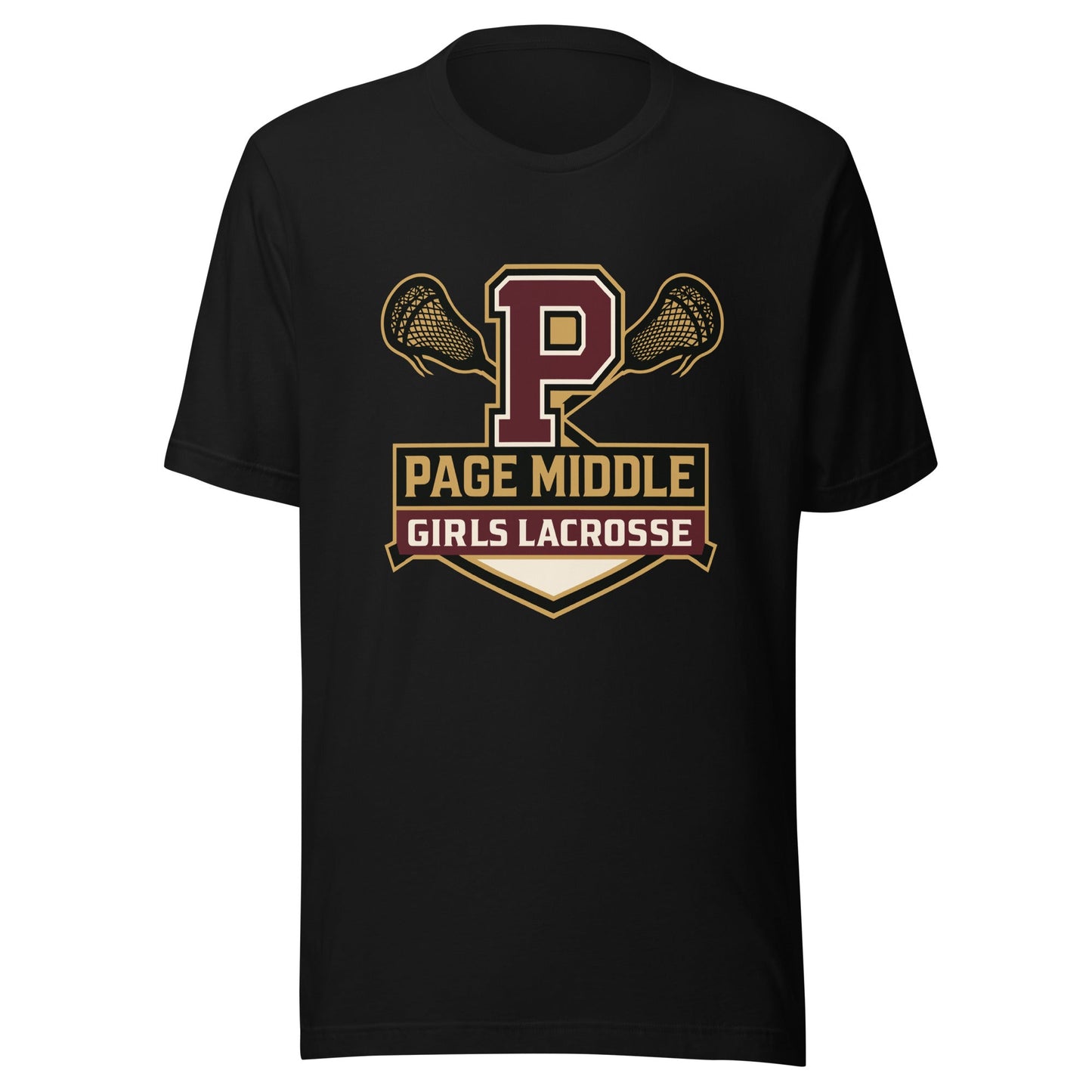 Performance | T-Shirt | Page Middle Girls Lacrosse | Block P Logo