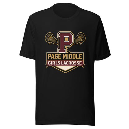 Performance | T-Shirt | Page Middle Girls Lacrosse | Block P Logo