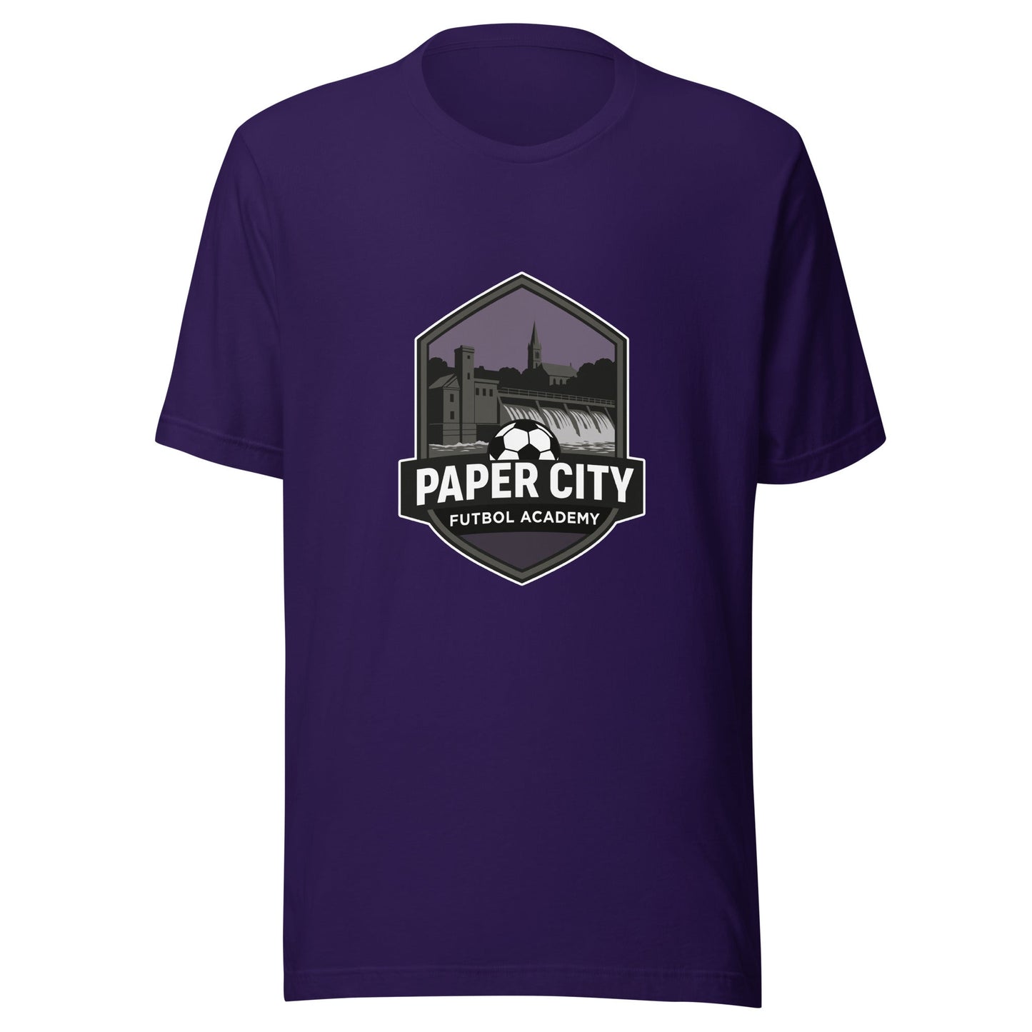 Performance | T-Shirt | Paper City Futbol Academy | Vanguard Shield Logo
