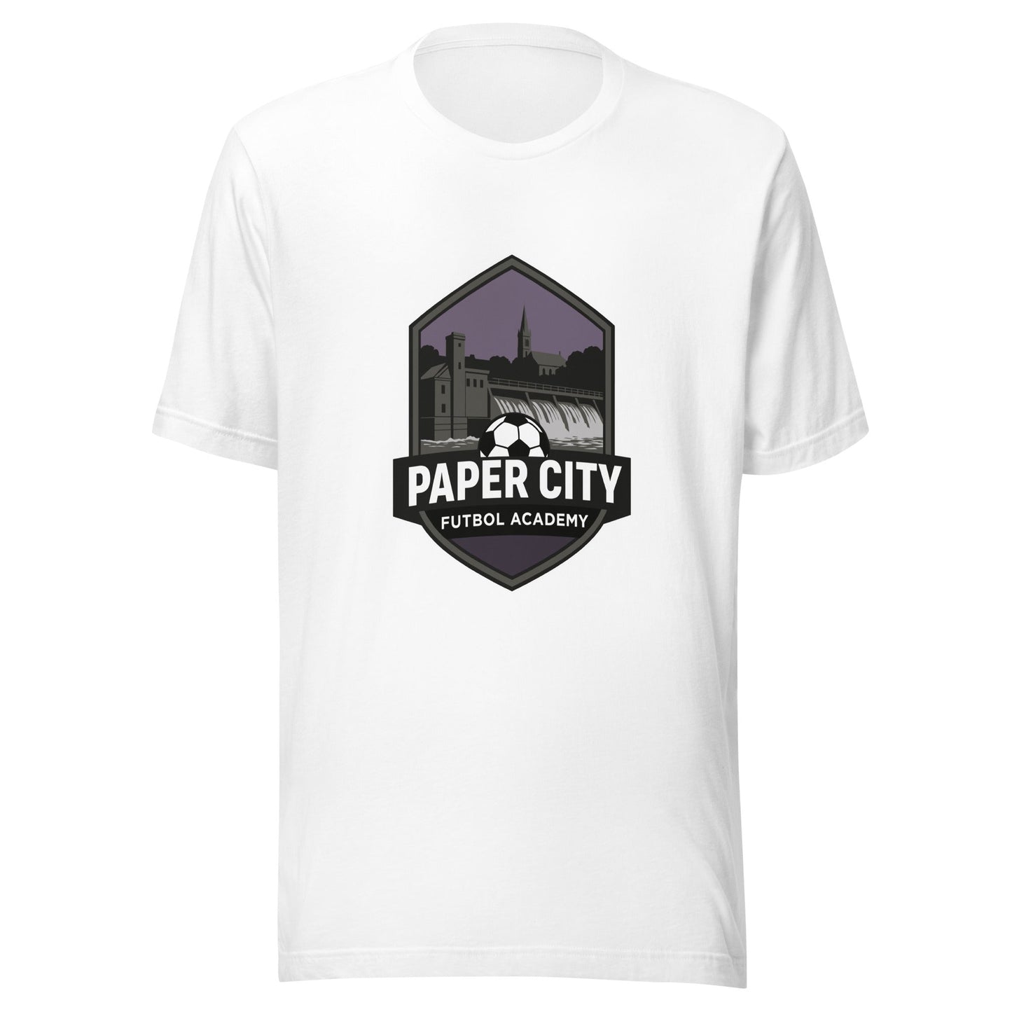 Performance | T-Shirt | Paper City Futbol Academy | Vanguard Shield Logo