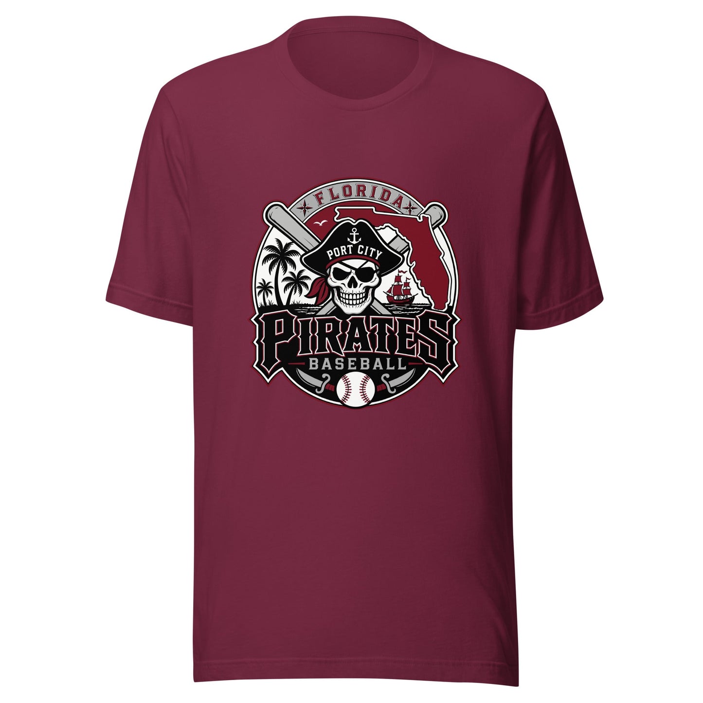 Performance | T-Shirt | Port City Pirates | Emblem Logo