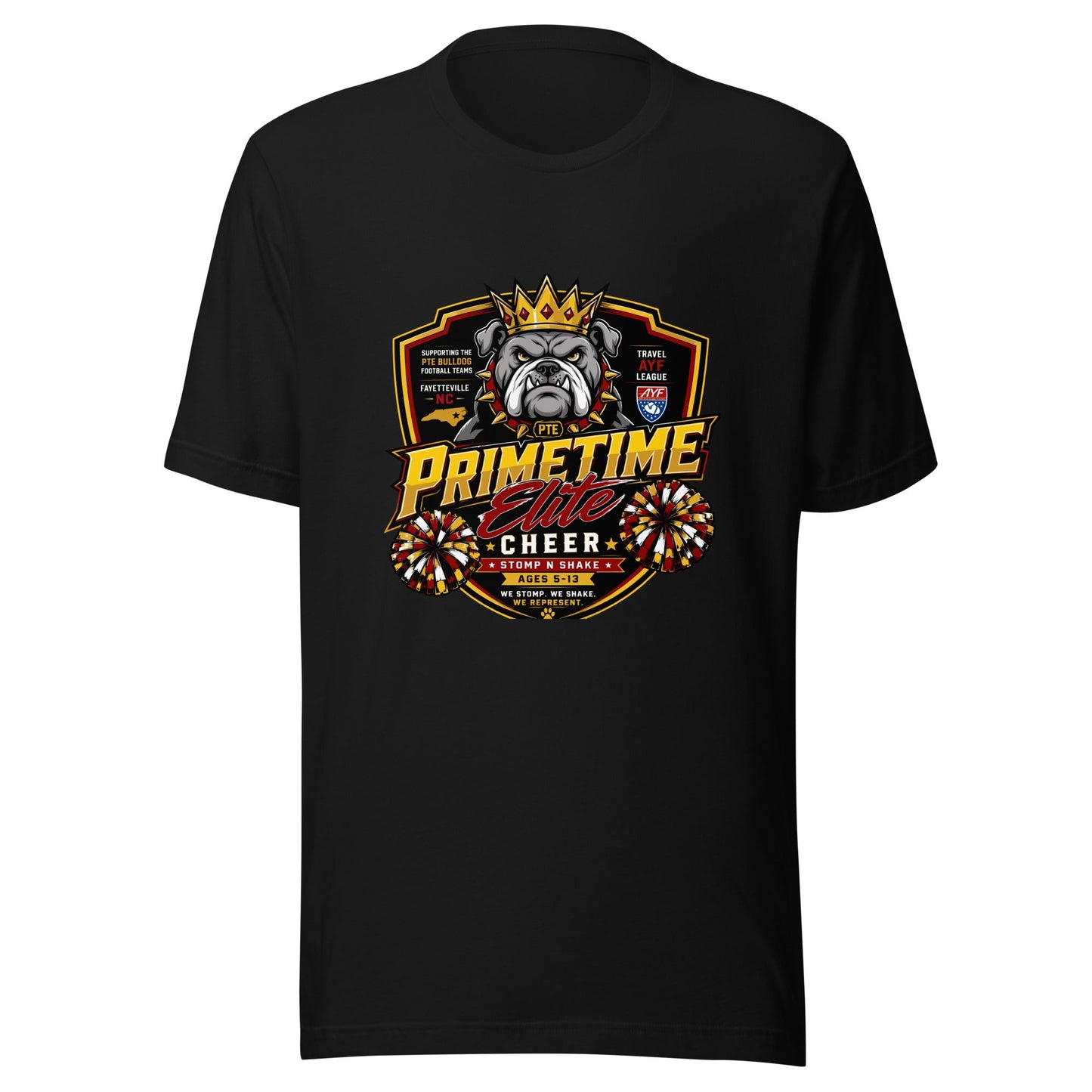 Performance | T-Shirt | PTE Bulldog Cheer | Shield Logo