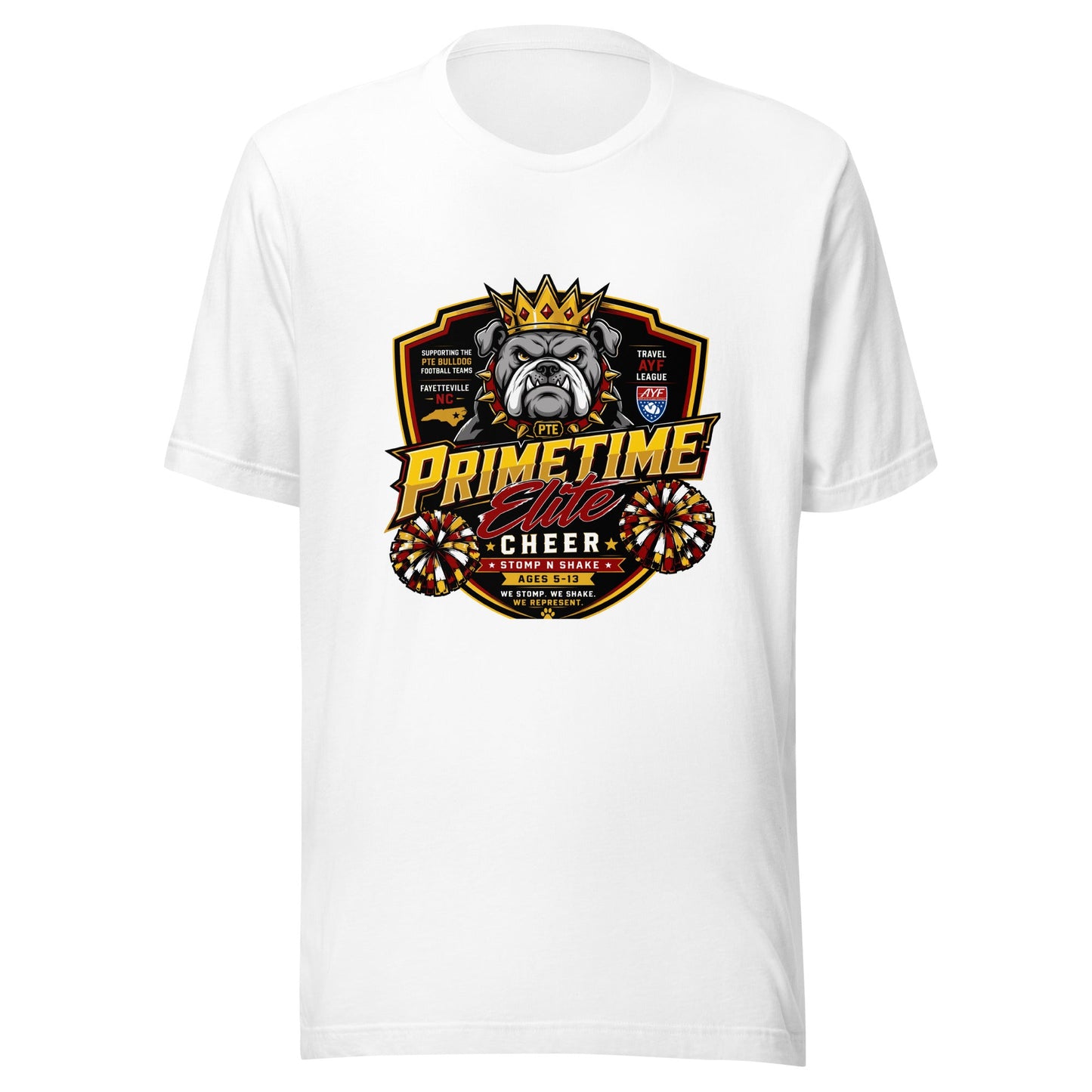 Performance | T-Shirt | PTE Bulldog Cheer | Shield Logo