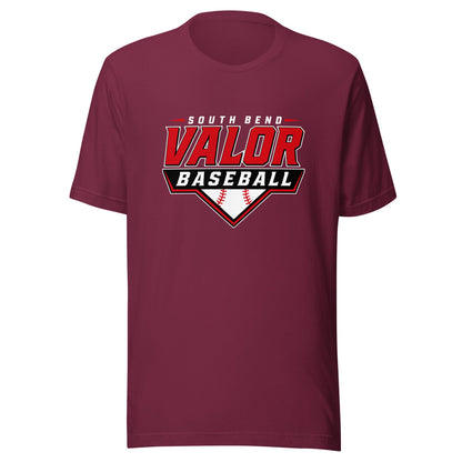 Performance | T-Shirt | South Bend Valor Baseball | Vanguard Logo