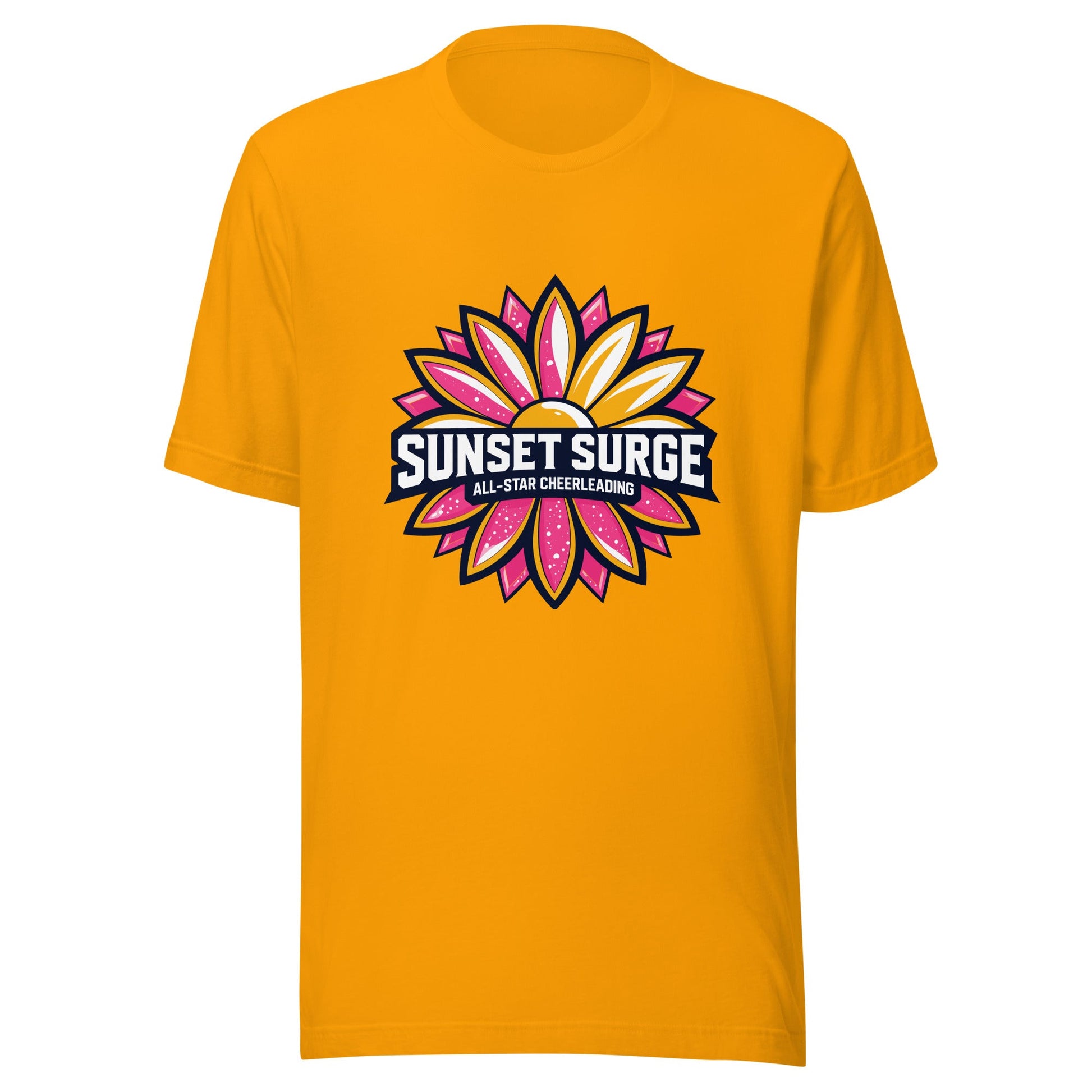 Performance | T-Shirt | Sunset Surge All-Star Cheerleading | Bloom Surge Logo