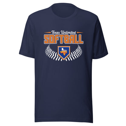 Performance | T-Shirt | Texas Unlimited | Softball Logo