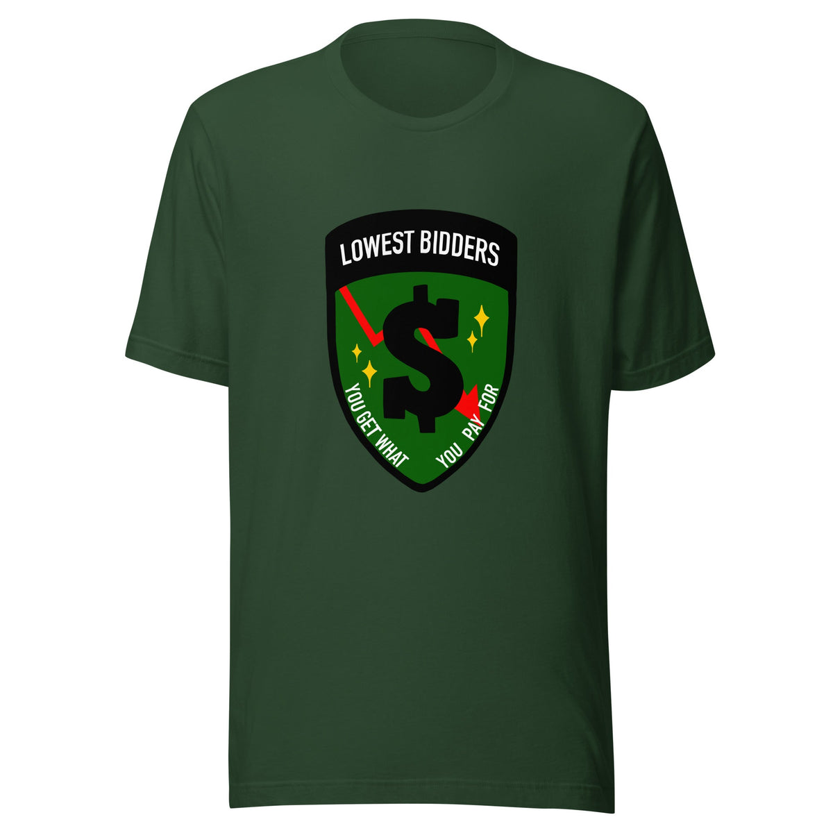 Performance | T-Shirt | The Lowest Bidders | Emblem Logo