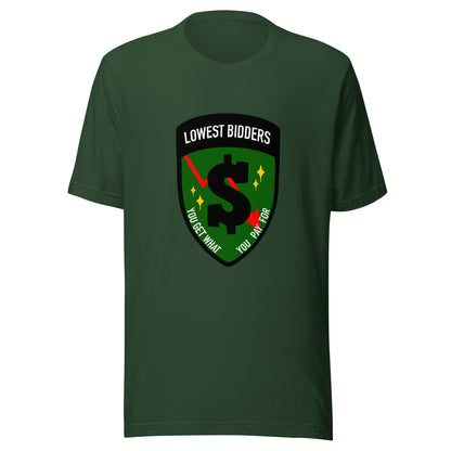 Performance | T-Shirt | The Lowest Bidders | Emblem Logo