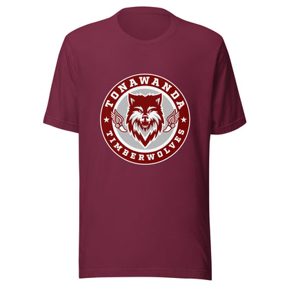 Performance | T-Shirt | Tonawanda High School Track and Field | Mascot Badge Logo