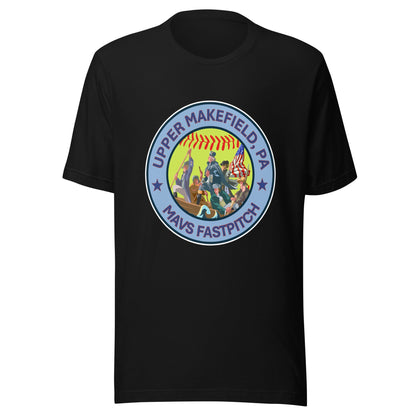 Performance | T-Shirt | Upper Makefield Mavs Fastpitch | Crossing Badge Logo