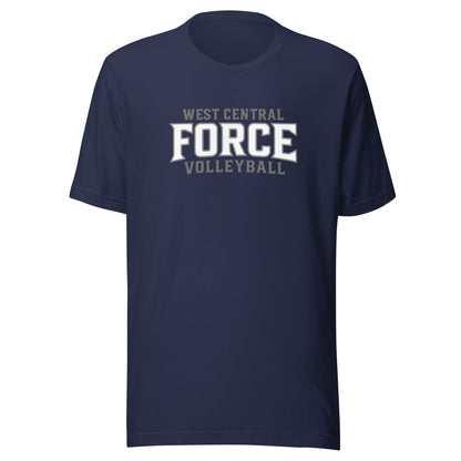 Performance | T-Shirt | West Central Force Volleyball | Grey Logo