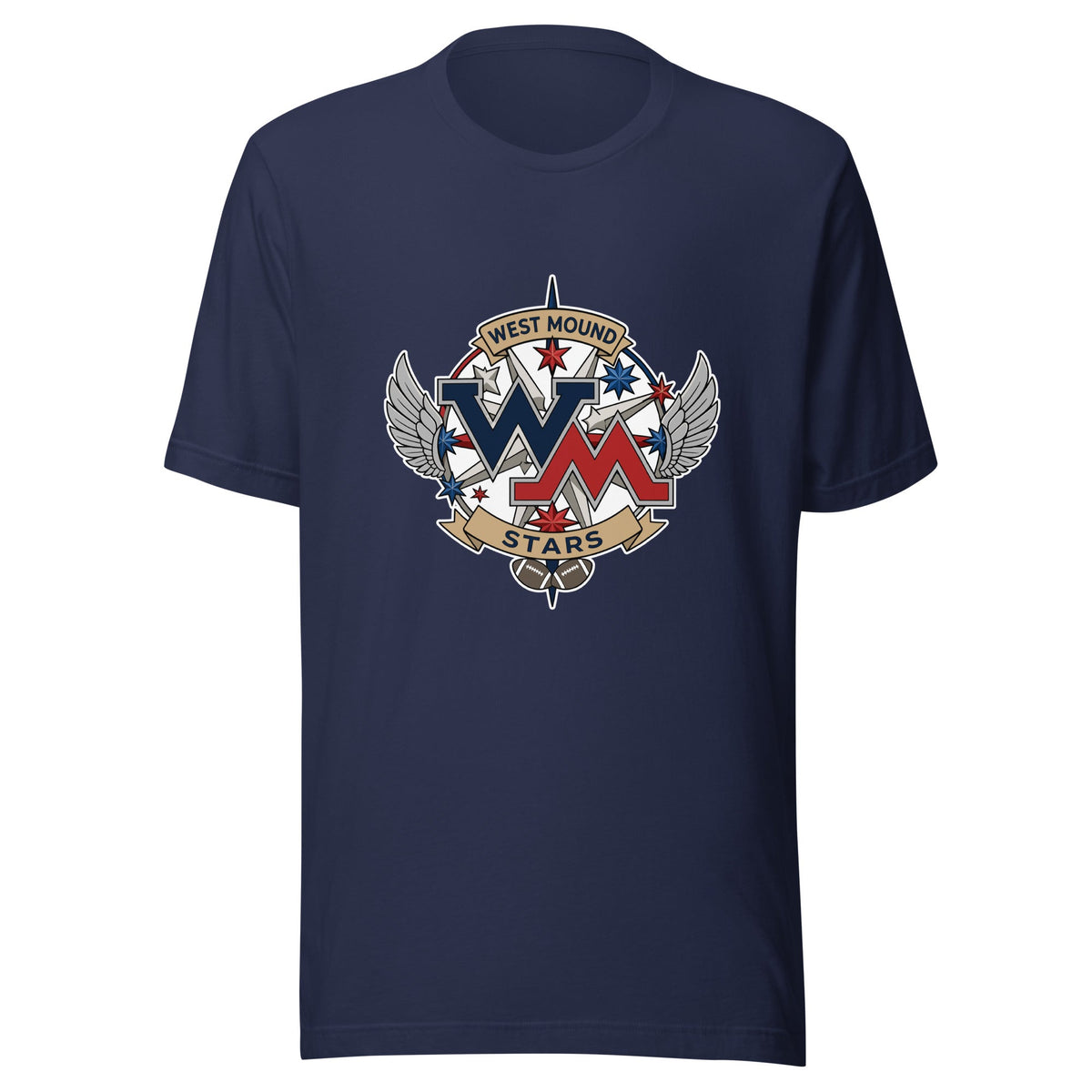 Performance | T-Shirt | West Mound Stars | Crest Logo