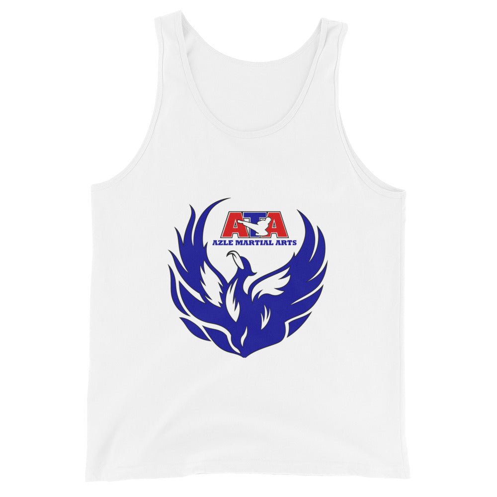 Performance | Tank Top | Azle Martial Arts | Blue Fire Crest Logo