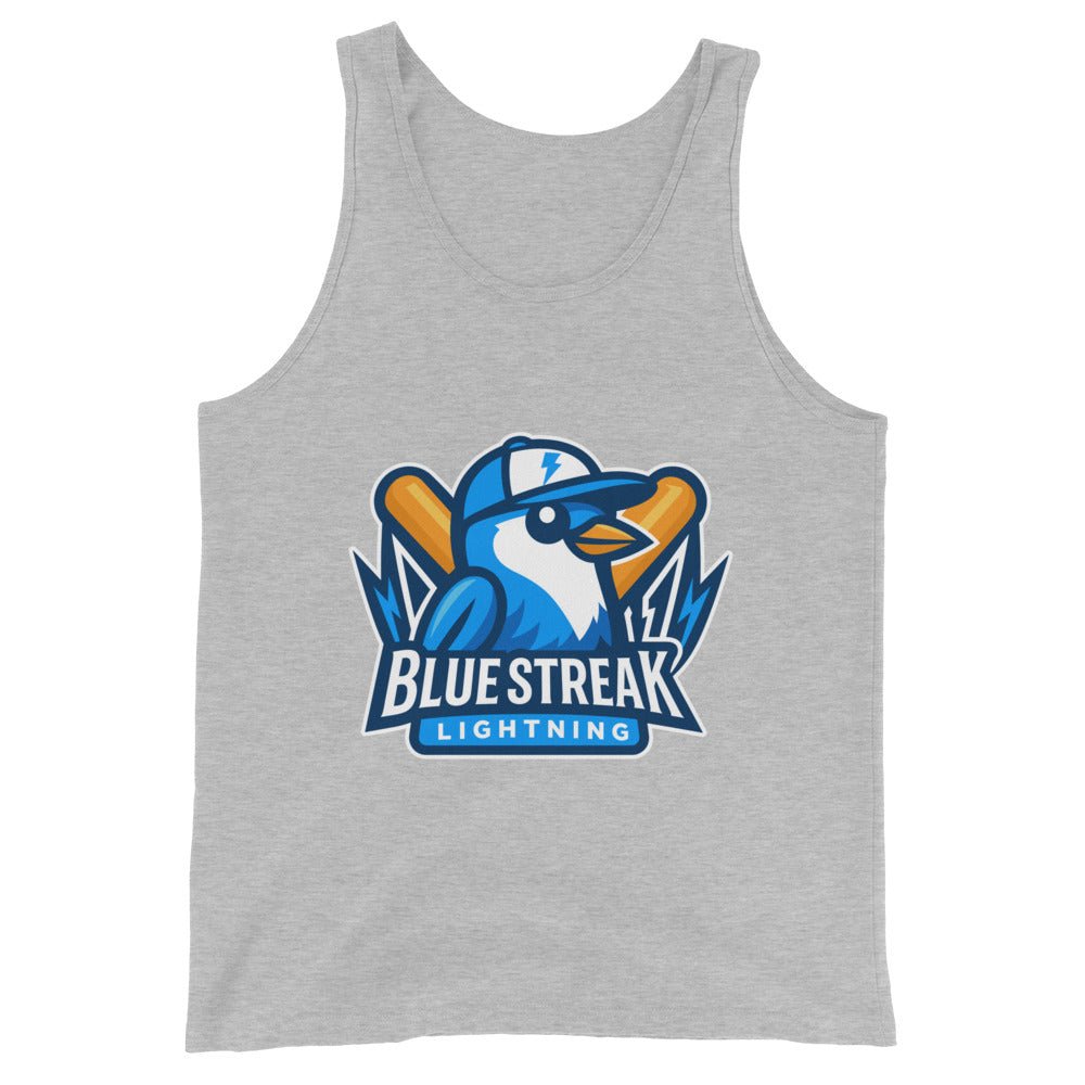 Performance | Tank Top | Blue Streak Lightning | Mascot Logo