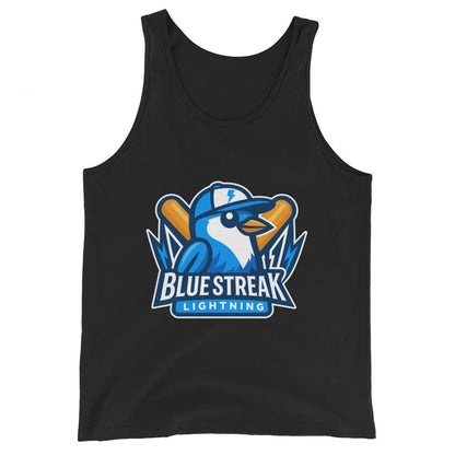 Performance | Tank Top | Blue Streak Lightning | Mascot Logo