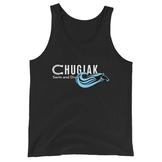 Performance | Tank Top | Chugiak Mustang Swim & Dive | Emblem Logo
