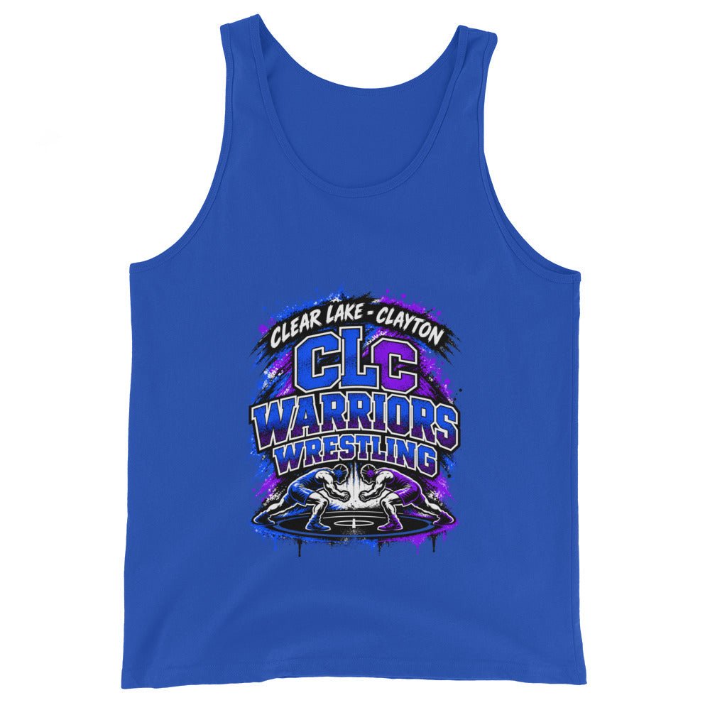 Performance | Tank Top | Clear Lake - Clayton Wrestling | Apex Logo