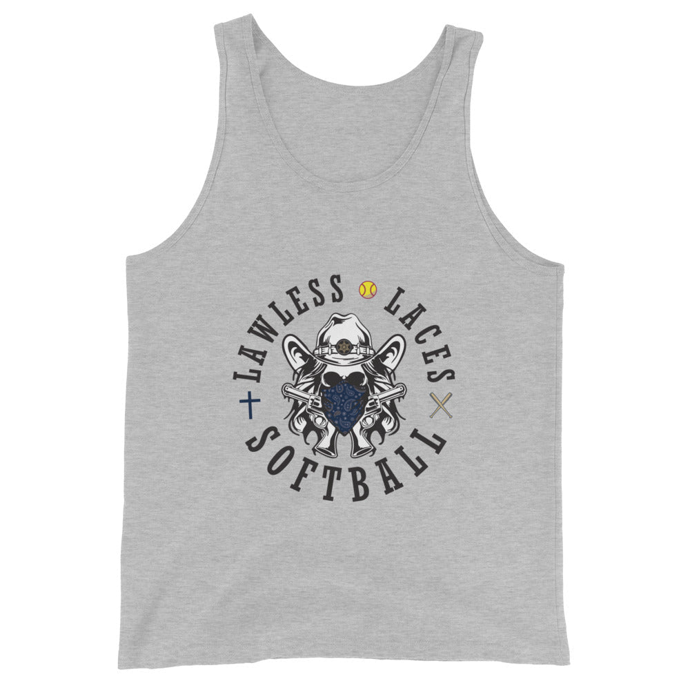 Performance | Tank Top | Lawless Laces Softball | Bandana Mascot Logo