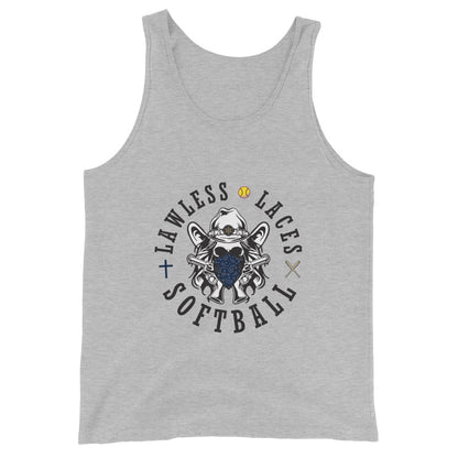 Performance | Tank Top | Lawless Laces Softball | Bandana Mascot Logo