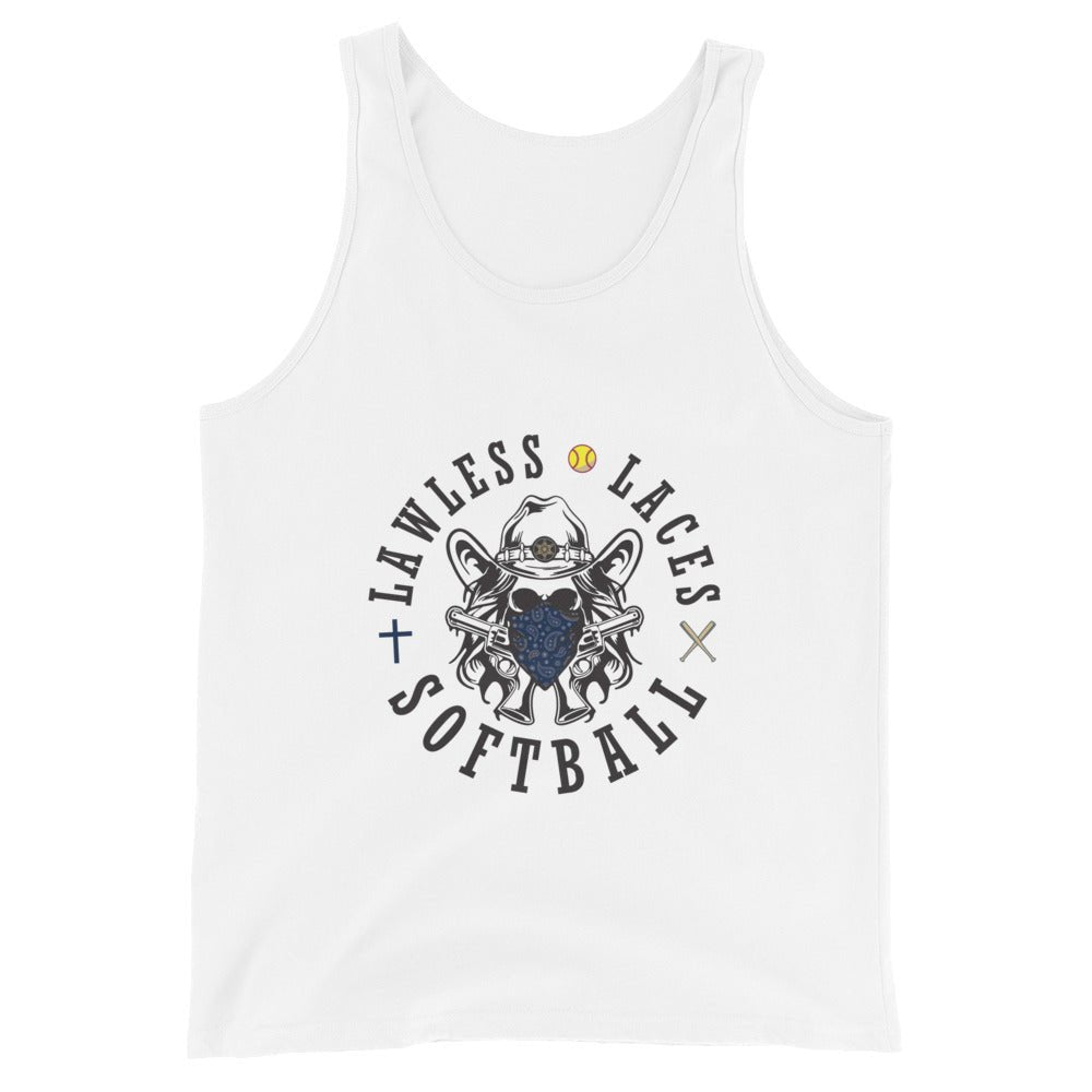 Performance | Tank Top | Lawless Laces Softball | Bandana Mascot Logo