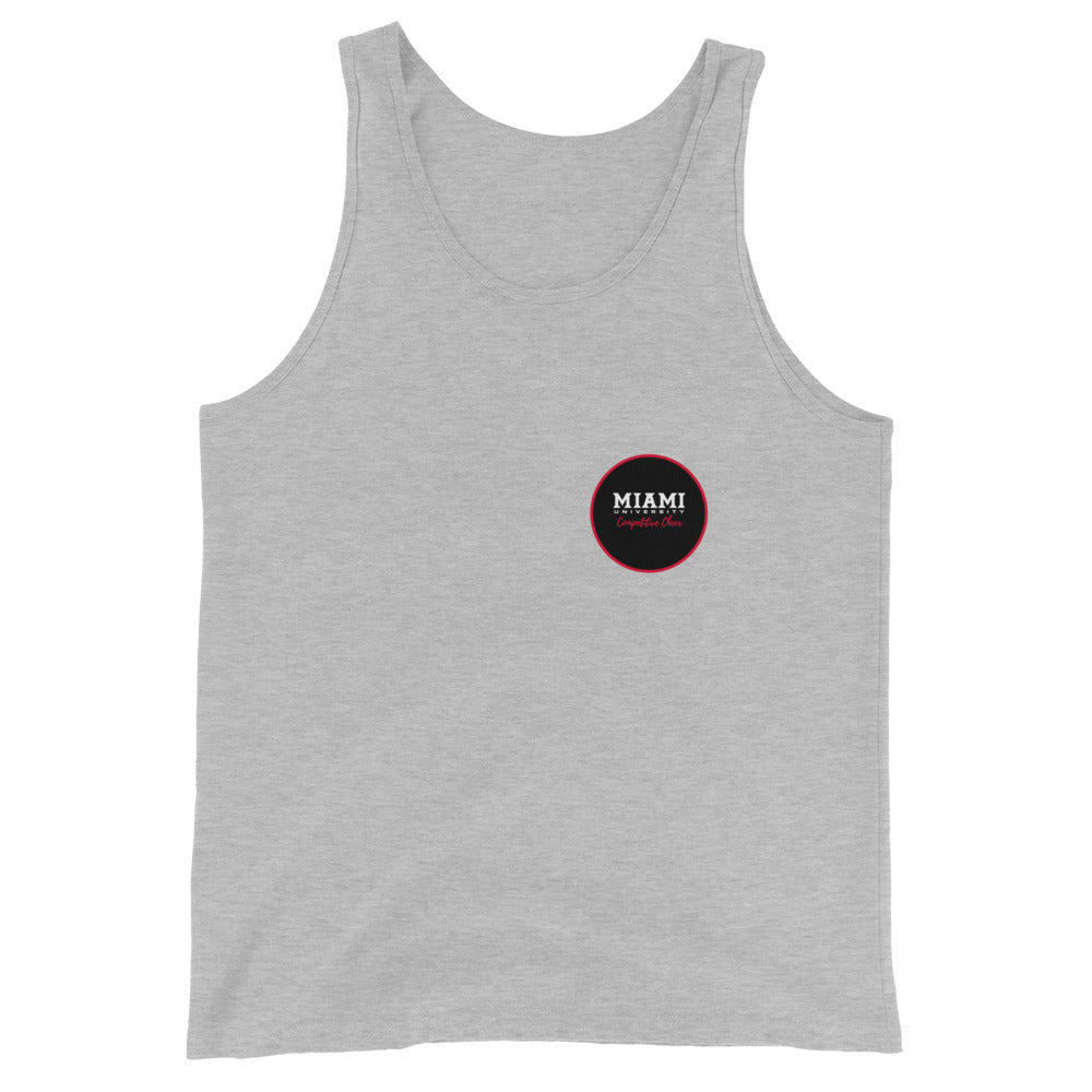 Performance | Tank Top | Miami University Competitive Cheer Team | Badge Logo