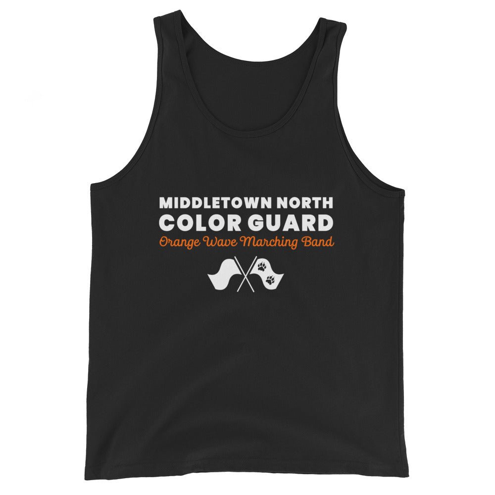 Performance | Tank Top | Orange Wave Marching Band | Modern Script Logo