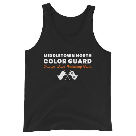 Performance | Tank Top | Orange Wave Marching Band | Modern Script Logo
