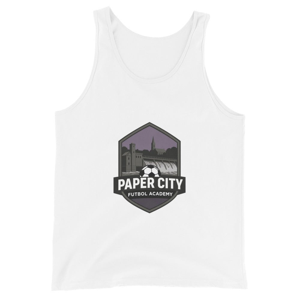 Performance | Tank Top | Paper City Futbol Academy | Vanguard Shield Logo