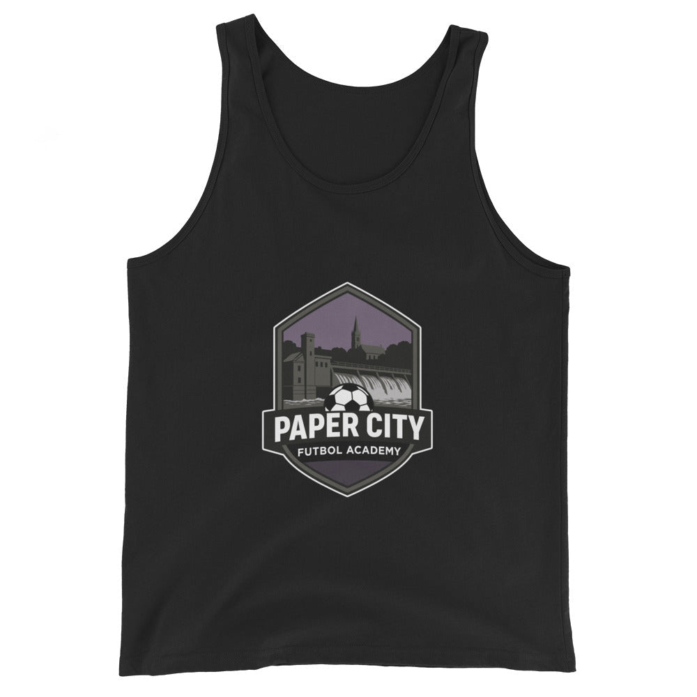 Performance | Tank Top | Paper City Futbol Academy | Vanguard Shield Logo