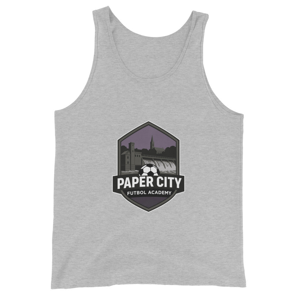 Performance | Tank Top | Paper City Futbol Academy | Vanguard Shield Logo