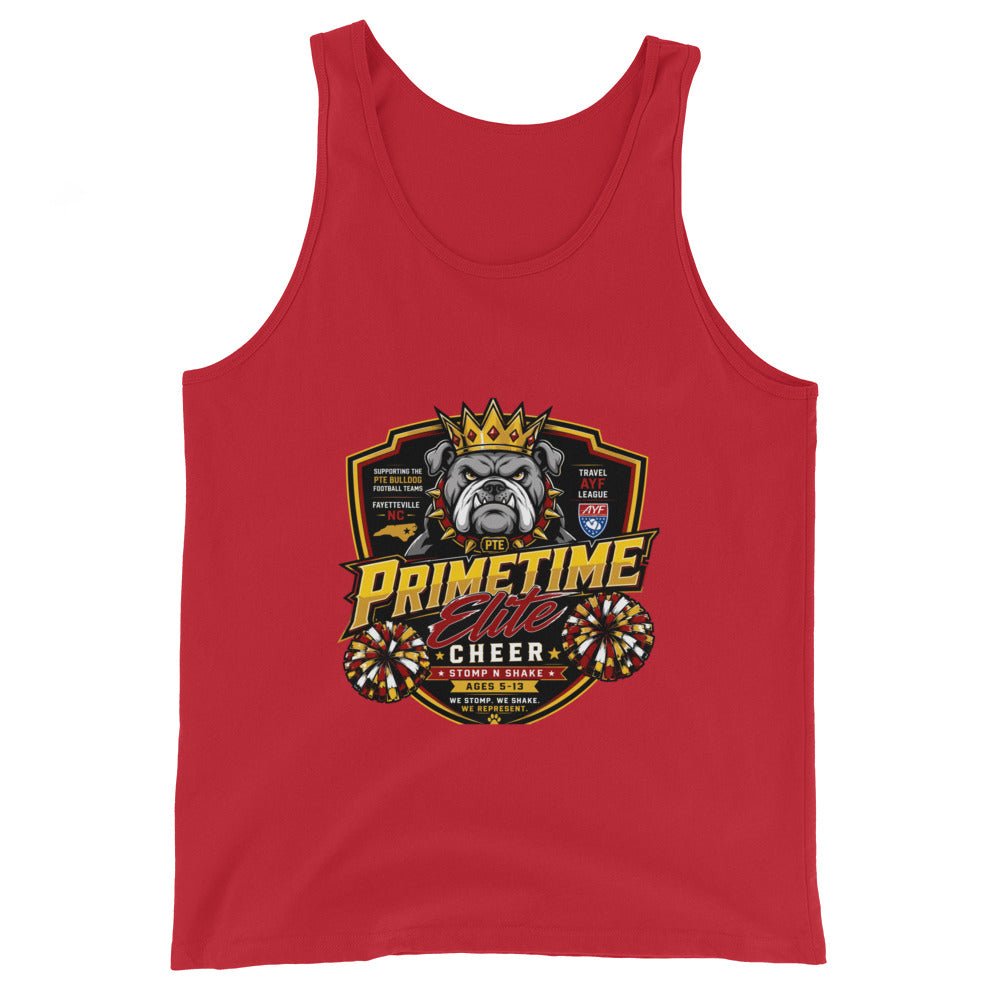 Performance | Tank Top | PTE Bulldog Cheer | Shield Logo