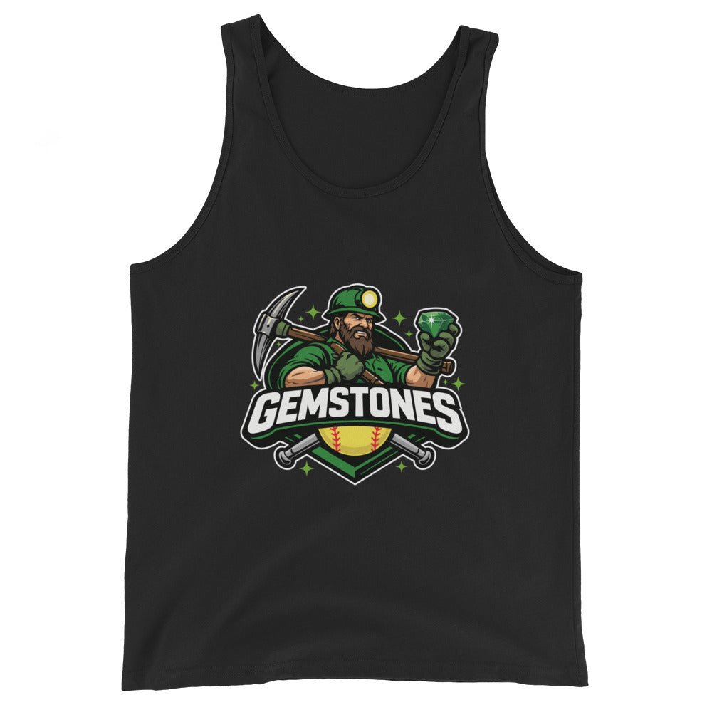 Performance | Tank Top | Silver Valley Gemstones | Emerald Valley Logo