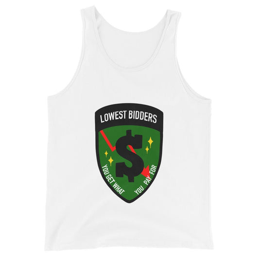 Performance | Tank Top | The Lowest Bidders | Emblem Logo