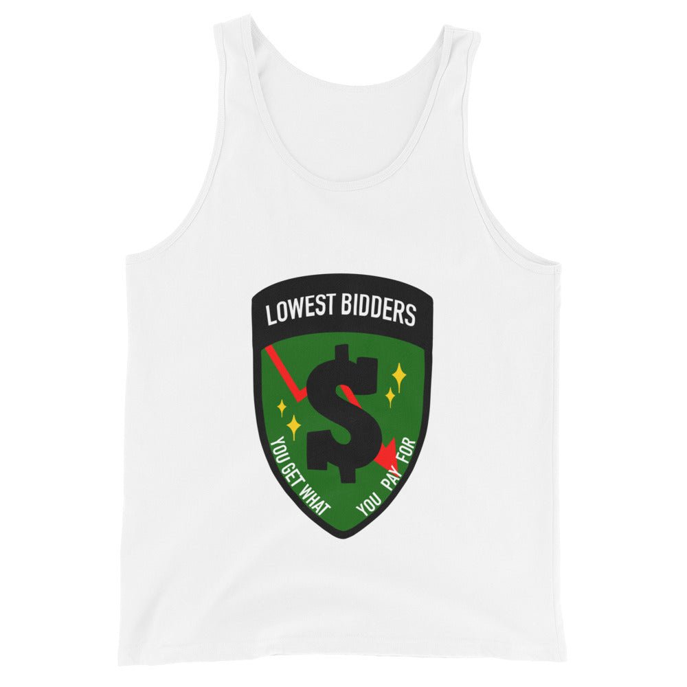Performance | Tank Top | The Lowest Bidders | Emblem Logo