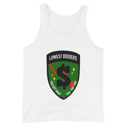 Performance | Tank Top | The Lowest Bidders | Emblem Logo